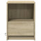 vidaXL Bedside Cabinet with LED Lights Sonoma Oak Engineered Wood
