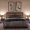 vidaXL Bedside Cabinets with LED Lights 2 pcs Sonoma Oak Engineered Wood