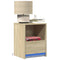 vidaXL Bedside Cabinets with LED Lights 2 pcs Sonoma Oak Engineered Wood