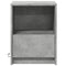 vidaXL Bedside Cabinet with LED Lights Concrete Grey Engineered Wood
