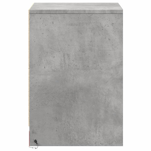 vidaXL Bedside Cabinets with LED Lights 2 pcs Concrete Grey Engineered Wood