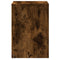 vidaXL Bedside Cabinet with LED Lights Smoked Oak Engineered Wood