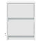 vidaXL Bedside Cabinet with LED Lights White Engineered Wood