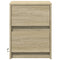 vidaXL Bedside Cabinet with LED Lights Sonoma Oak Engineered Wood