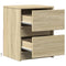 vidaXL Bedside Cabinet with LED Lights Sonoma Oak Engineered Wood