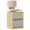 vidaXL Bedside Cabinet with LED Lights Sonoma Oak Engineered Wood