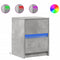 vidaXL Bedside Cabinets with LED Lights 2 pcs Concrete Grey Engineered Wood
