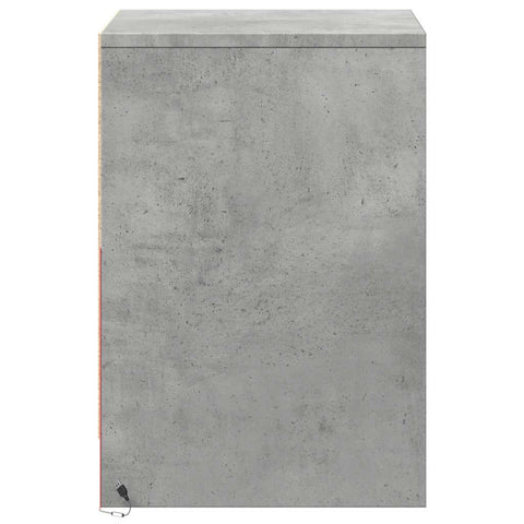 vidaXL Bedside Cabinets with LED Lights 2 pcs Concrete Grey Engineered Wood