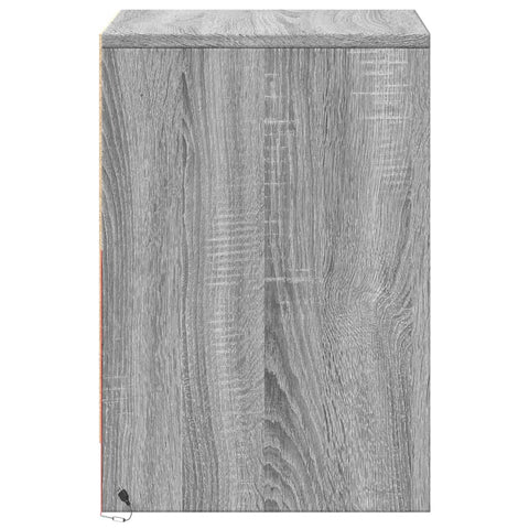 vidaXL Bedside Cabinets with LED Lights 2 pcs Grey Sonoma Engineered Wood
