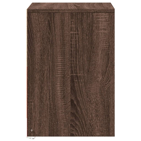 vidaXL Bedside Cabinets with LED Lights 2 pcs Brown Oak Engineered Wood