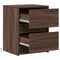 vidaXL Bedside Cabinets with LED Lights 2 pcs Brown Oak Engineered Wood