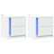 vidaXL Bedside Cabinets with LED Lights 2 pcs White Engineered Wood