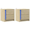 vidaXL Bedside Cabinets with LED Lights 2 pcs Sonoma Oak Engineered Wood