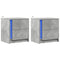 vidaXL Bedside Cabinets with LED Lights 2 pcs Concrete Grey Engineered Wood