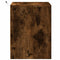 vidaXL Bedside Cabinet with LED Lights Smoked Oak Engineered Wood