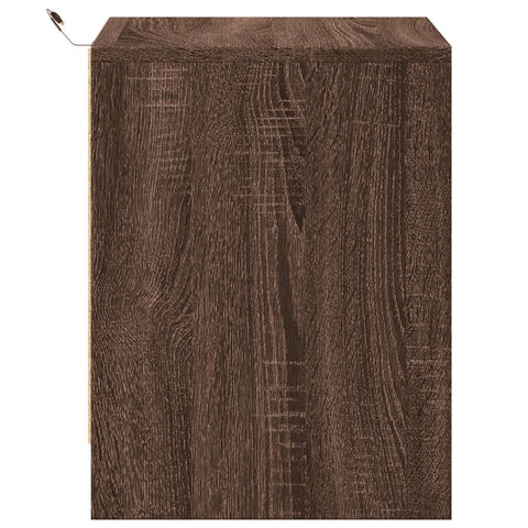 vidaXL Bedside Cabinets with LED Lights 2 pcs Brown Oak Engineered Wood