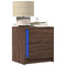 vidaXL Bedside Cabinets with LED Lights 2 pcs Brown Oak Engineered Wood