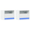 vidaXL Wall-mounted Bedside Cabinets with LED Lights 2 pcs White
