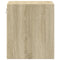 vidaXL Wall-mounted Bedside Cabinet with LED Lights Sonoma Oak