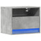 vidaXL Wall-mounted Bedside Cabinet with LED Lights Concrete Grey