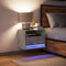 vidaXL Wall-mounted Bedside Cabinet with LED Lights Concrete Grey