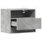 vidaXL Wall-mounted Bedside Cabinet with LED Lights Concrete Grey