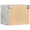 vidaXL Wall-mounted Bedside Cabinet with LED Lights Concrete Grey