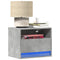 vidaXL Wall-mounted Bedside Cabinet with LED Lights Concrete Grey