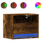 vidaXL Wall-mounted Bedside Cabinets with LED Lights 2 pcs Smoked Oak