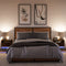 vidaXL Wall-mounted Bedside Cabinets with LED Lights 2 pcs Smoked Oak