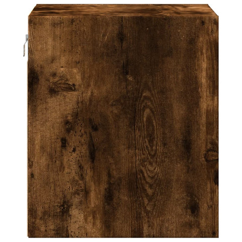 vidaXL Wall-mounted Bedside Cabinets with LED Lights 2 pcs Smoked Oak