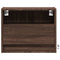 vidaXL Wall-mounted Bedside Cabinet with LED Lights Brown Oak