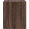 vidaXL Wall-mounted Bedside Cabinet with LED Lights Brown Oak