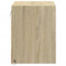vidaXL Wall-mounted Bedside Cabinet with LED Lights Sonoma Oak