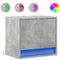 vidaXL Wall-mounted Bedside Cabinets with LED Lights 2 pcs Concrete Oak