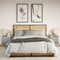 vidaXL Wall-mounted Bedside Cabinets with LED Lights 2 pcs Concrete Oak
