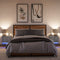 vidaXL Wall-mounted Bedside Cabinets with LED Lights 2 pcs Concrete Oak