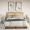 vidaXL Wall-mounted Bedside Cabinets with LED Lights 2 pcs Grey Sonoma