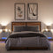 vidaXL Wall-mounted Bedside Cabinets with LED Lights 2 pcs Grey Sonoma