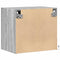vidaXL Wall-mounted Bedside Cabinets with LED Lights 2 pcs Grey Sonoma