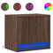 vidaXL Wall-mounted Bedside Cabinets with LED Lights 2 pcs Brown Oak