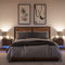 vidaXL Wall-mounted Bedside Cabinets with LED Lights 2 pcs Brown Oak
