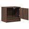 vidaXL Wall-mounted Bedside Cabinets with LED Lights 2 pcs Brown Oak