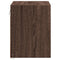 vidaXL Wall-mounted Bedside Cabinets with LED Lights 2 pcs Brown Oak