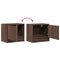vidaXL Wall-mounted Bedside Cabinets with LED Lights 2 pcs Brown Oak