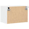 vidaXL Wall-mounted Bedside Cabinet with LED Lights White