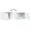 vidaXL Wall-mounted Bedside Cabinet with LED Lights White