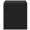 vidaXL Wall-mounted Bedside Cabinet with LED Lights Black