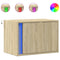 vidaXL Wall-mounted Bedside Cabinet with LED Lights Sonoma Oak