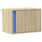 vidaXL Wall-mounted Bedside Cabinet with LED Lights Sonoma Oak